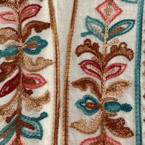 Umgee Women's Topper Floral Boho Open Front Embroidered Kimono Cardigan M/L John - Picture 6 of 6